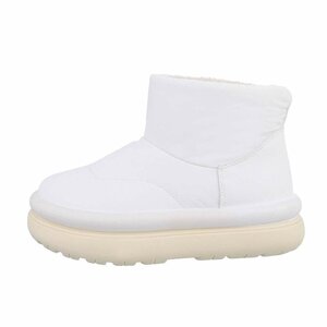 Witte korte winterboot Alpina