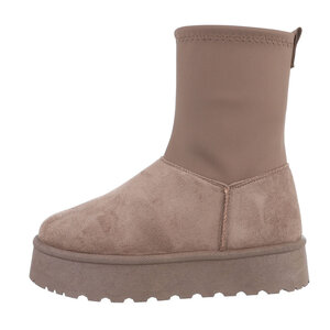 Kaki bruine mixed winterboot Annabel