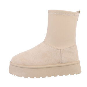 Beige mixed winterboot Annabel