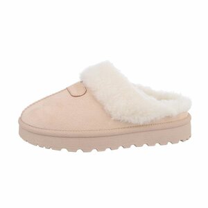 Beige daimen winter mule Aniz