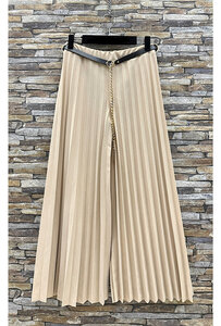 Beige broek in plisse