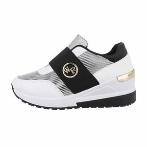 Wit-zwarte hoge sneaker Giny