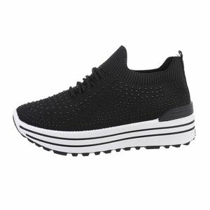 Zwarte lage textiel sneaker Arnaz