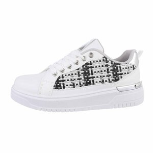 Lage grijze mixed sneaker Adinda