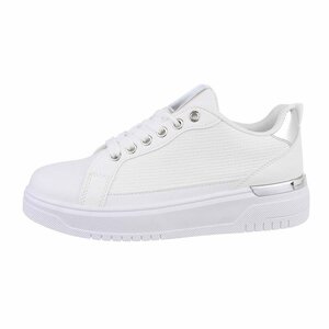 Lage witte mixed sneaker Adinda