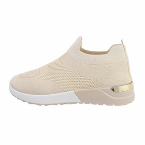 Lage beige sock sneaker Susan.