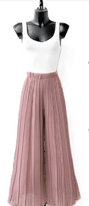 Trendy oud rose plisse broek