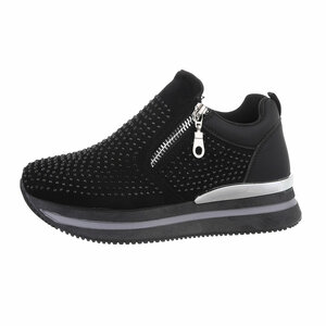 Zwarte lage sneaker Breina