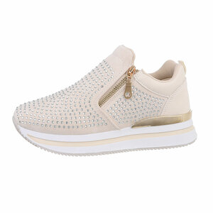 Beige lage sneaker Breina