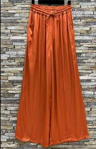 Donker oranje broek in satin  TEMPORARY SOLD OUT