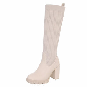 Bottes en textile beige Tuba