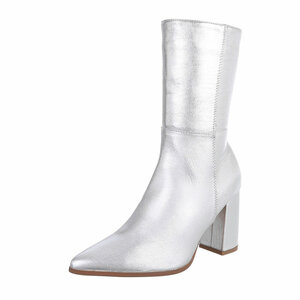 Bottines hautes argent Bibine