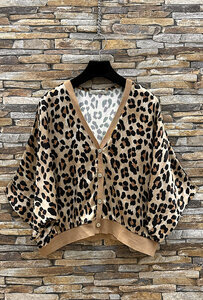 Gilet in leopardlook met satijn effect   TEMPORARY SOLD OUT