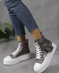 Gunsmoke hoge textiel sneaker Katia