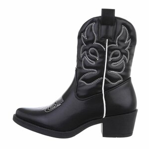 Zwarte biker-western boot Selinde.