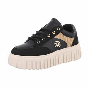 Zwarte lage sneaker Ashani