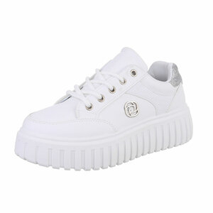 Witte lage sneaker Ashani