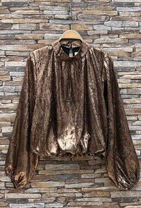 Chique goud-bronzen korte blouse 