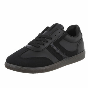 Zwarte lage sneaker Akara 