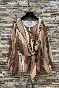 Mooie gouden mixed blouse