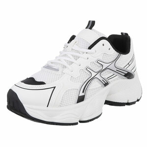 Zwart-witte lage sportieve sneaker Corola