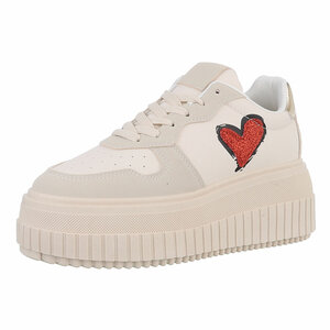 Beige lage sneaker Beata