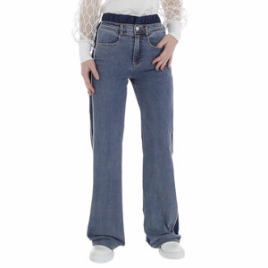 Modieuze two tone jeans broek