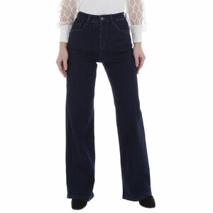 Modieuze donker blauwe jeans broek