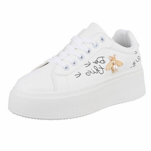 Witte lage sneaker Bruni