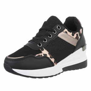 Zwarte hoge sneaker Bibia