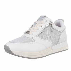 Witte lage sneaker Safia