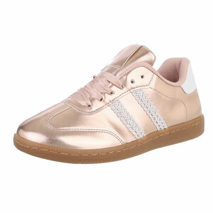 Rose gouden lage sneaker Zeta