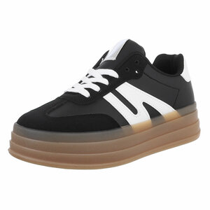 Zwarte lage  sneaker Manuela