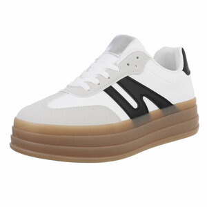 Grijs witte lage sneaker Manuela