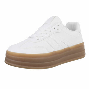 Witte lage sneaker Manuela