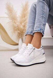 Zilveren hoge sneaker Ariesta