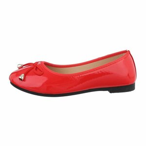 Rode lak ballerina Aude