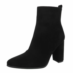 Zwart suede enkellaarsje Eleni