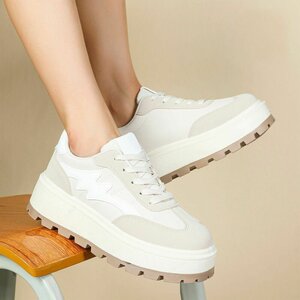 Beige lage sneaker Ceyla