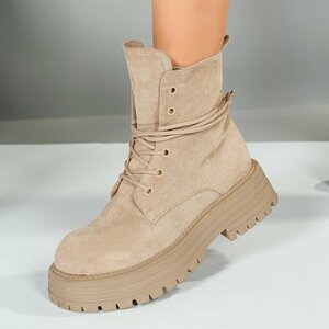 Beige suede boot Gilda