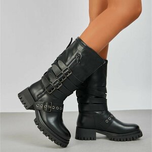 Zwarte boot Alita