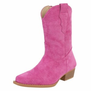 Fuchsia daimen biker/western boot Arciela