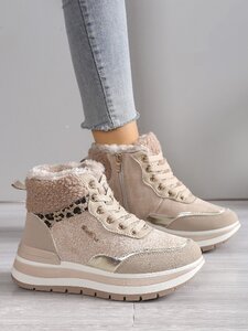 Beige hoge winter sneaker Kenzy