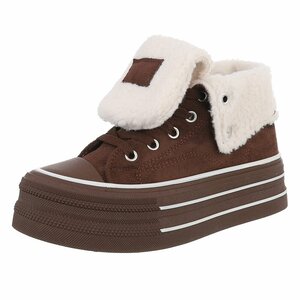 Bruine hoge winter sneaker Charella