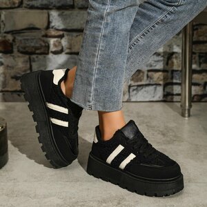 Zwarte lage sneaker Coralie