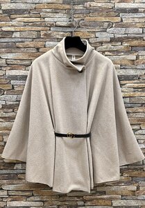 Elegante beige cape jas