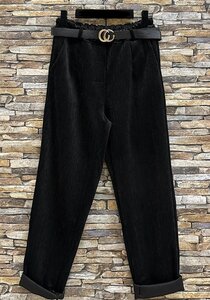 Zwarte velvet broek