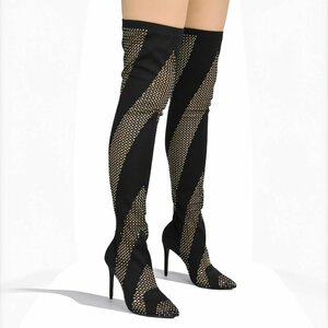 Two tone overknee laars Onka