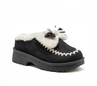 Zwart winter enkellaarsje Charlotta