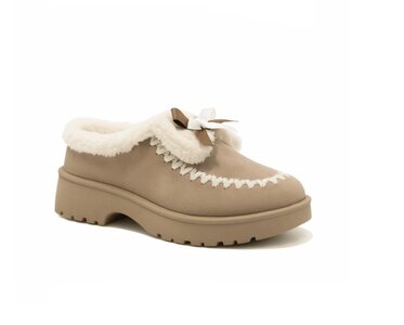 Kaki bruin winter enkellaarsje Charlotta
